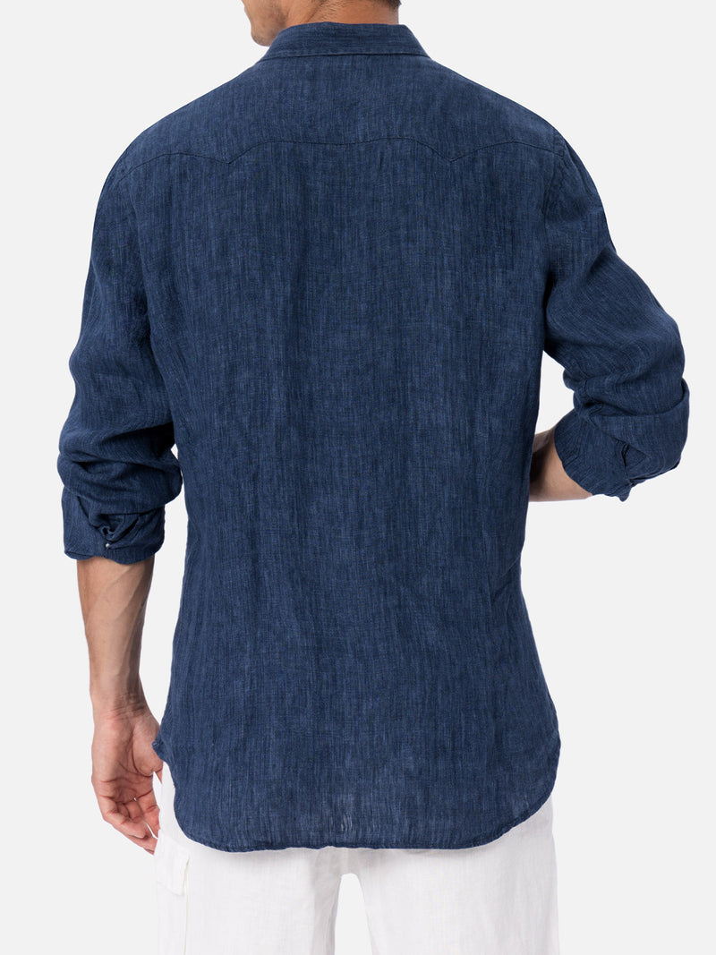 Man linen denim delave shirt Greg