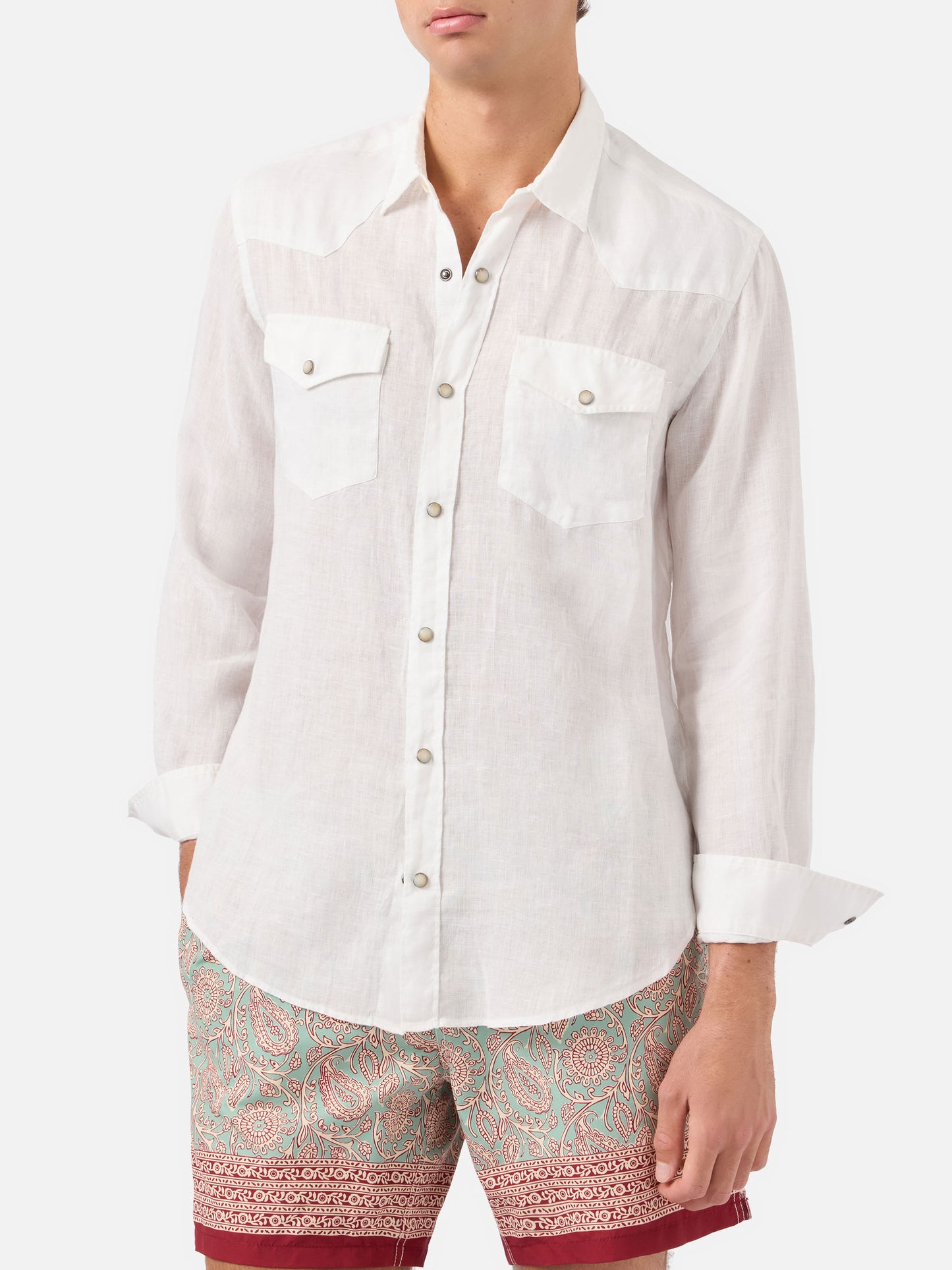 Chemise Greg en lin blanc 