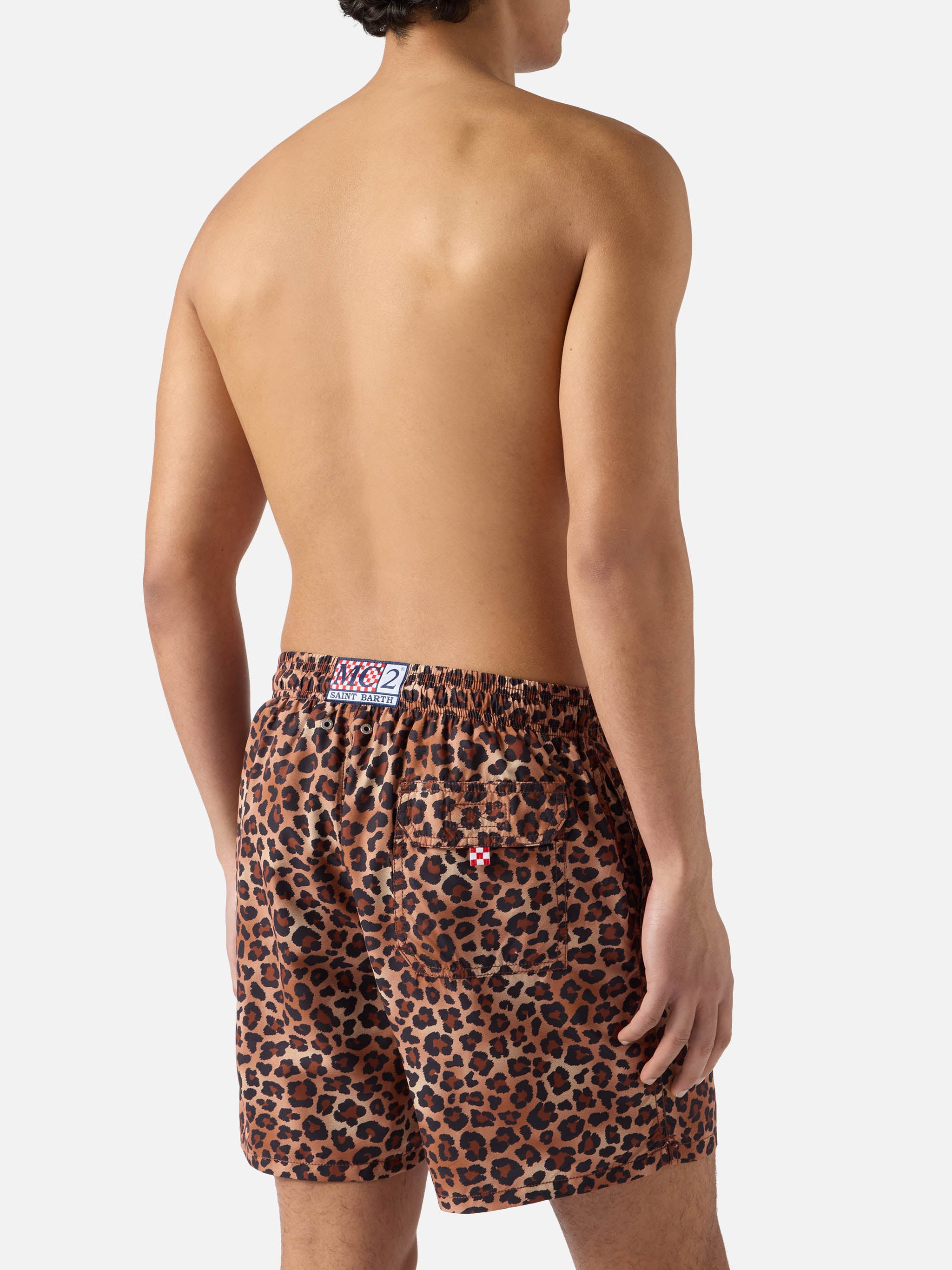 Gustavia swim shorts with leopard print – MC2 Saint Barth