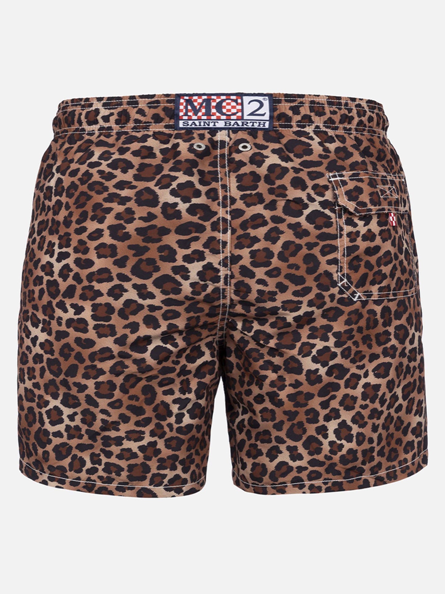 Mittellange Gustavia-Badeshorts für Herren mit Animal-Print