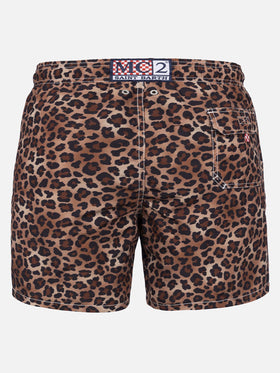 Mittellange Gustavia-Badeshorts für Herren mit Animal-Print