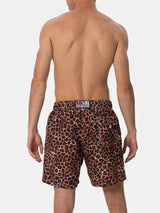 Mittellange Gustavia-Badeshorts für Herren mit Animal-Print