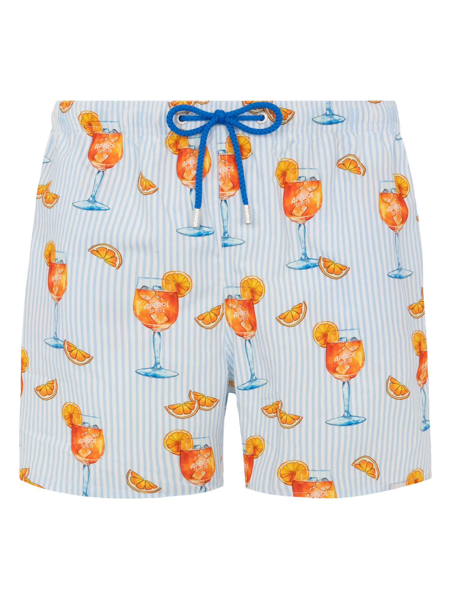 Mittellange Gustavia Badeshorts mit Aperol Spritz und Streifen-Print | APEROL SPECIAL EDITION