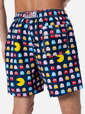 Mittellange Gustavia-Badeshorts für Herren mit Pac-Man-Aufdruck | PAC MAN SONDEREDITION