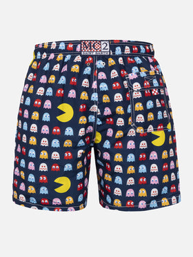 Mittellange Gustavia-Badeshorts für Herren mit Pac-Man-Aufdruck | PAC MAN SONDEREDITION