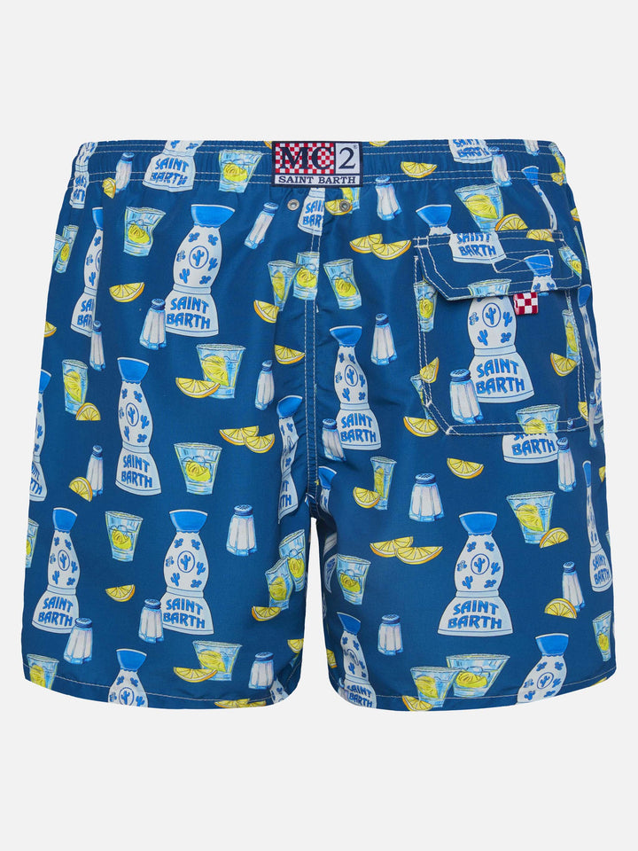 Mittellange Badeshorts Gustavia mit Tequila-Print
