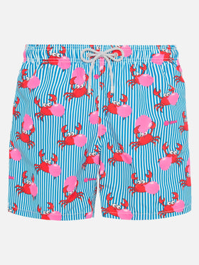 Mid-length Gustavia swim-shorts with Big Babol crab print | BIG BABOL SPECIAL EDITION