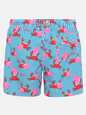 Mid-length Gustavia swim-shorts with Big Babol crab print | BIG BABOL SPECIAL EDITION