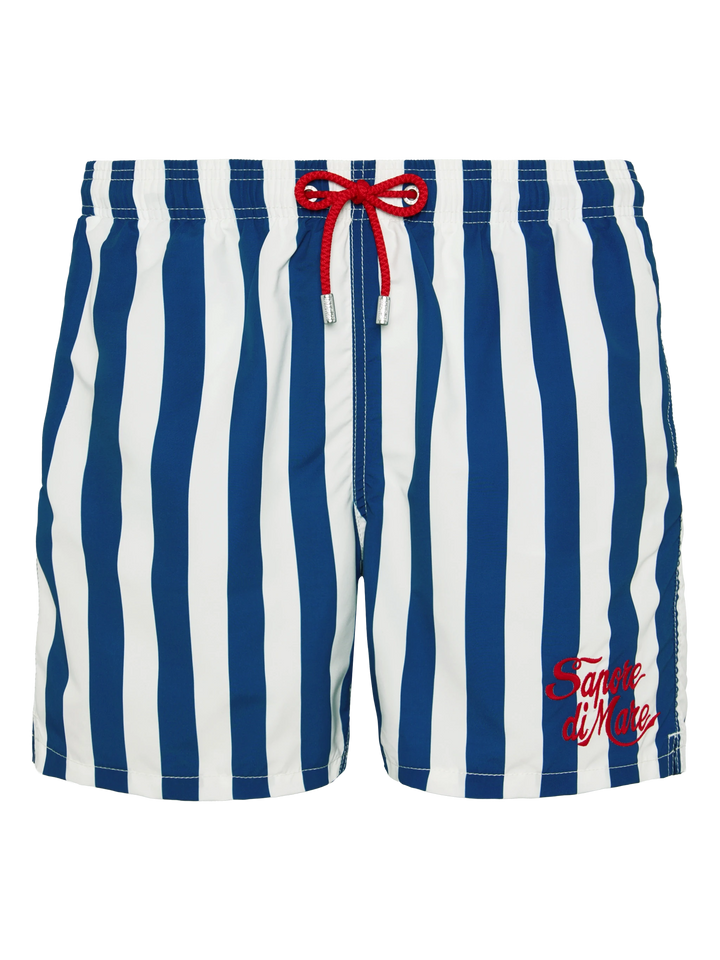 Mid-length Gustavia swim-shorts with Sapore di Mare embroidery | SAPORE DI MARE SPECIAL EDITION - MC2 Saint Barth