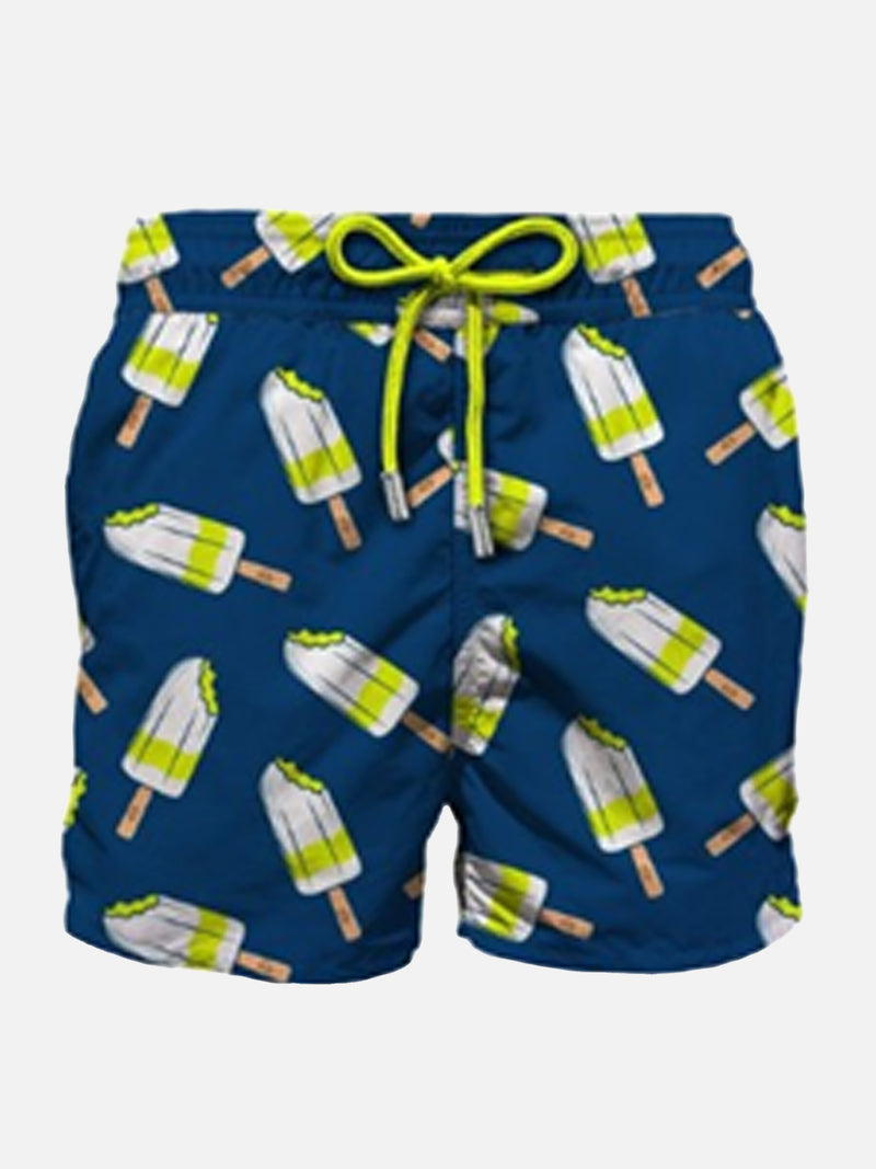 Man mid-length Gustavia swim-shorts with Lemonissimo print | ALGIDA SPECIAL EDITION