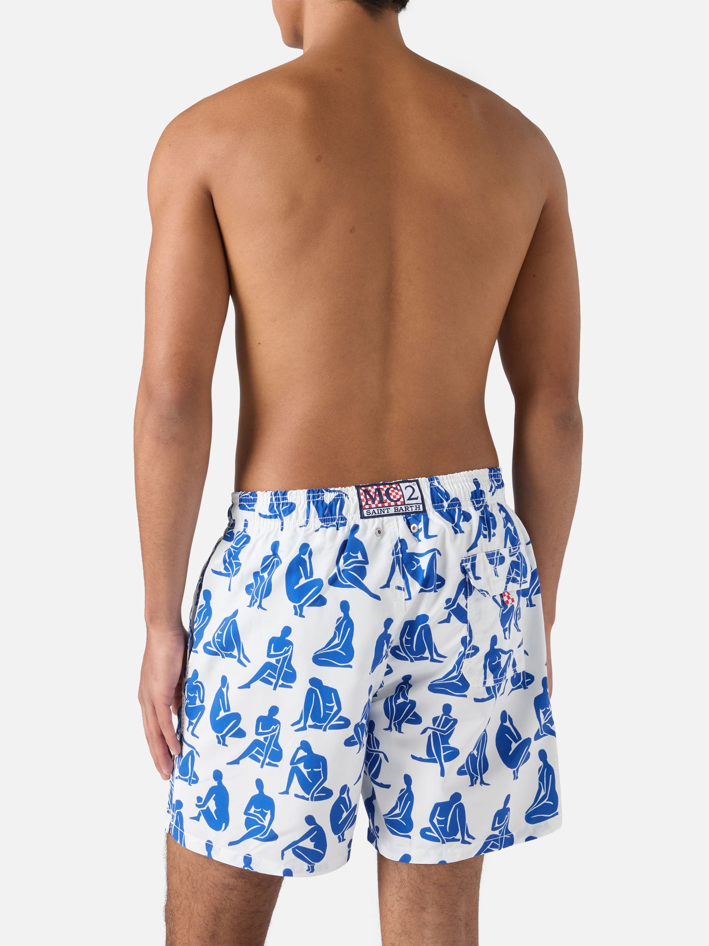 Mittellange Gustavia-Badeshorts mit Tattoo-Print