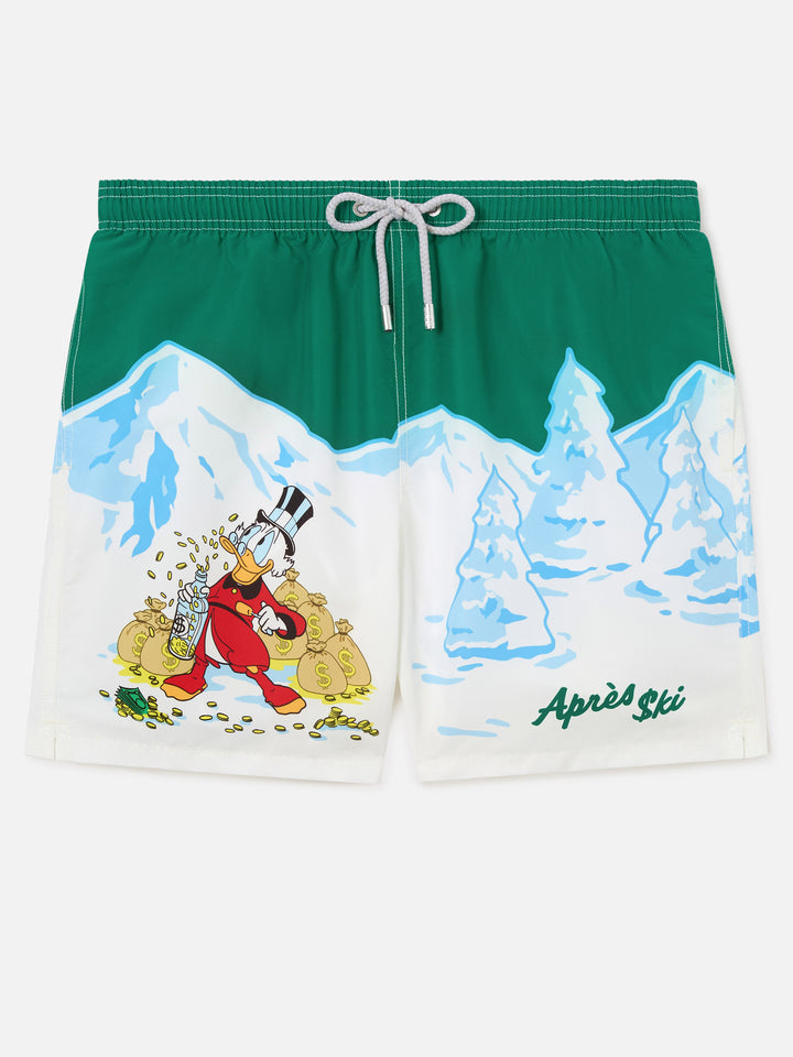 Grüne Gustavia Badeshorts mit Scrooge McDuck-Print | Special edition 