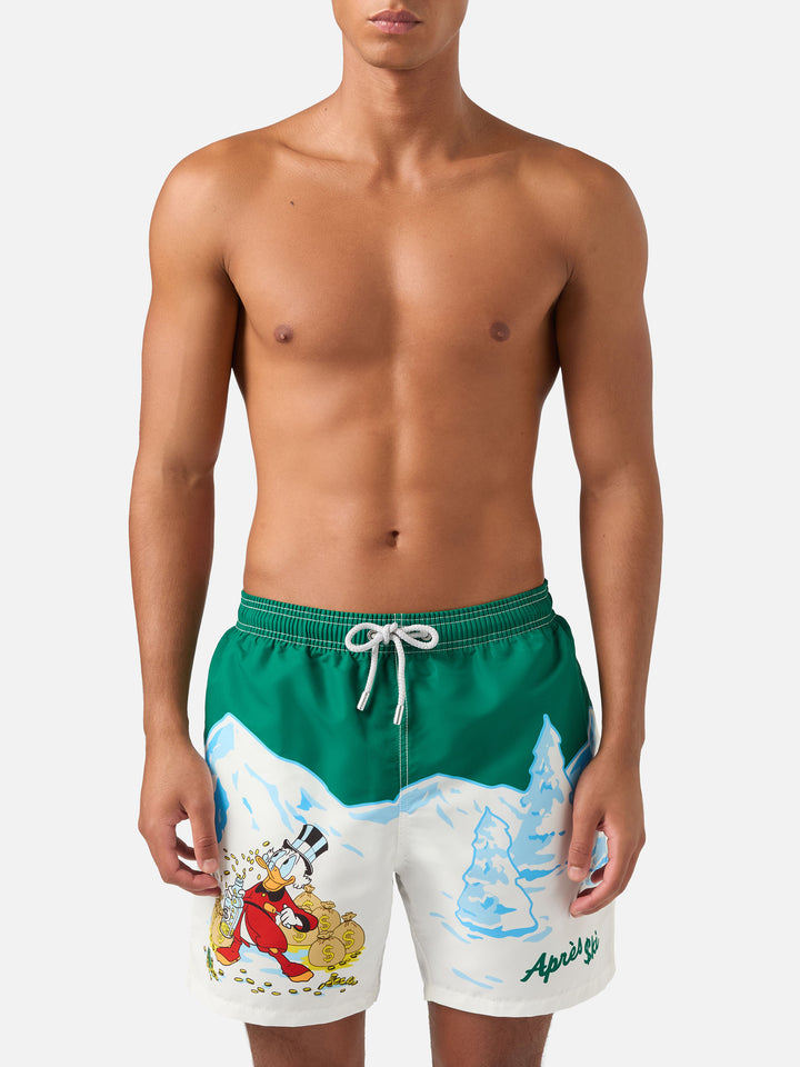 Green Gustavia swim shorts with Scrooge McDuck print | Special edition