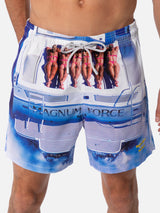 Mittellange Badeshorts Gustavia für Herren mit platziertem Aufdruck | MAGNUM MARINE SPECIAL EDITION