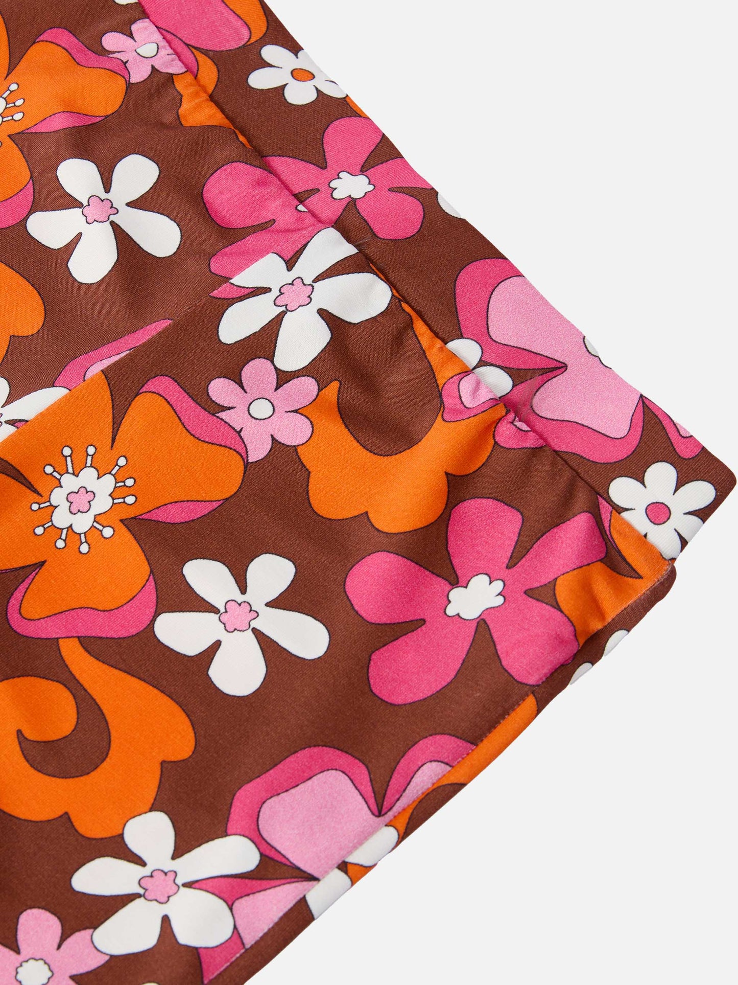 Pantaloni flare Gwenda Jr con stampa fiori retrò