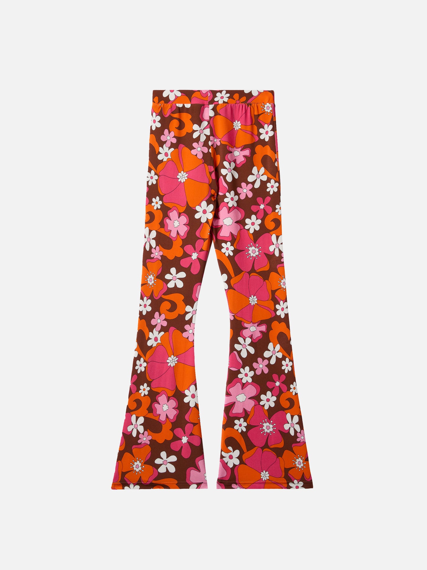 Pantaloni flare Gwenda Jr con stampa fiori retrò