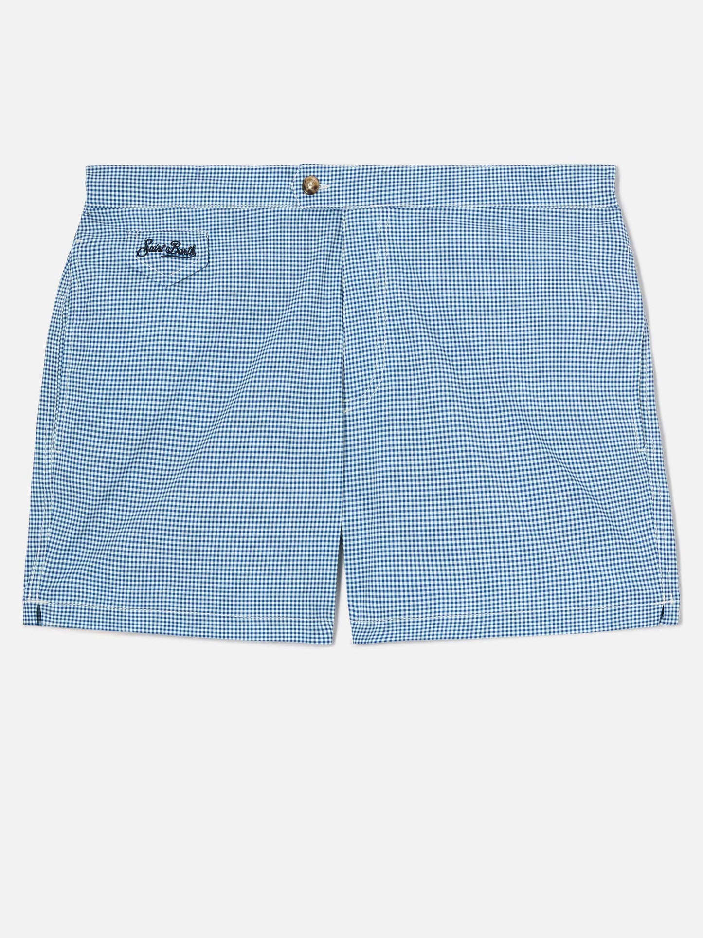 Harrys – figurbetont geschnittene Badeshorts mit Gingham-Print