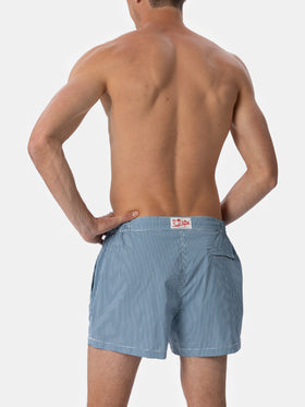 Harrys fitted cut swim shorts with gingham print - MC2 Saint Barth