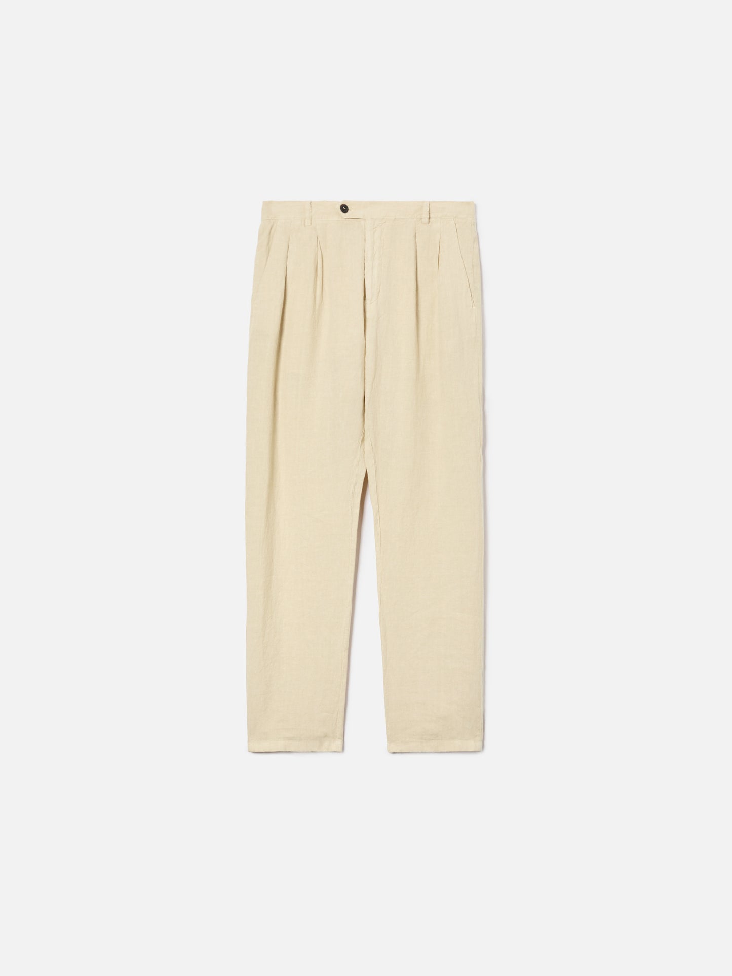Pantalones largos Havier en beige de lino puro 