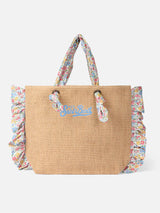 Borsa Helene volant con stampa a fiori multicolor | REALIZZATA CON TESSUTO LIBERTY