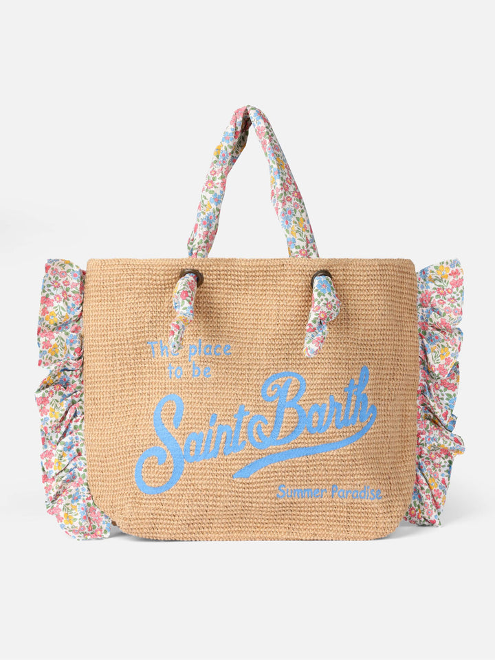 Borsa Helene volant con stampa a fiori multicolor | MADE WITH LIBERTY FABRIC