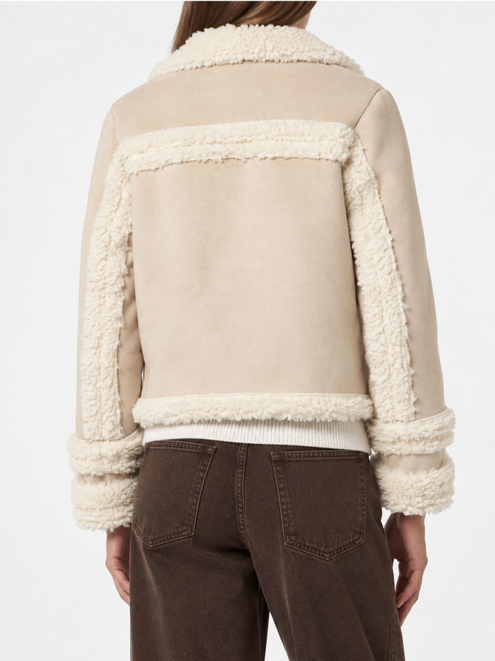 Veste Hella beige effet shearling 