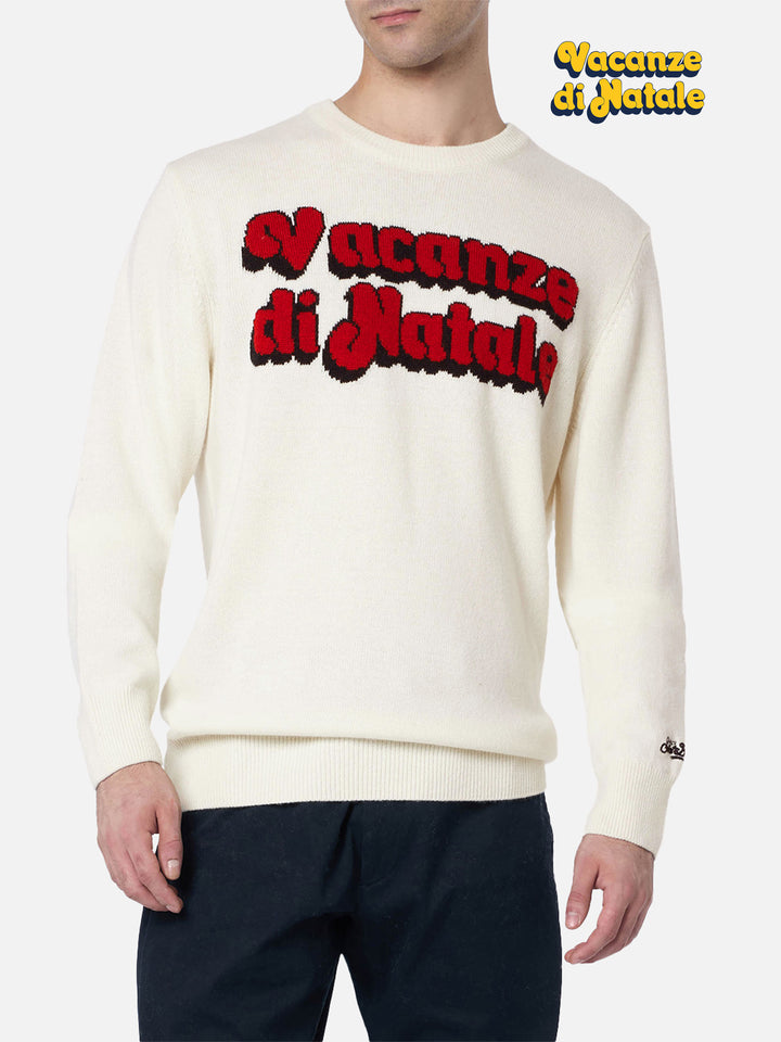 Herrenpullover Heron mit Vacanze di Natale-Jacquard | VACANZE DI NATALE SONDERAUSGABE