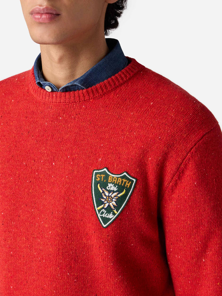 Maglione da uomo rosso