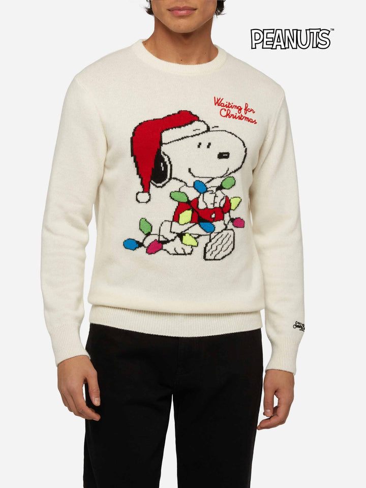 Sweater Heron with Snoopy jacquard and embroidery | SNOOPY PEANUTS® SPECIAL EDITION