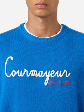 Crewneck sweater Heron with Courma Apres ski embroidery