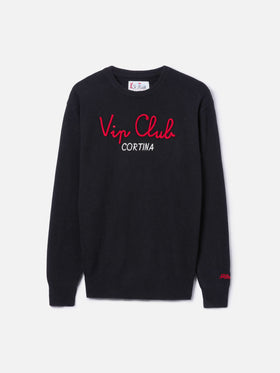Crewneck sweater Heron with Vip Club Cortina embroidery | VIP CLUB CORTINA SPECIAL EDITION