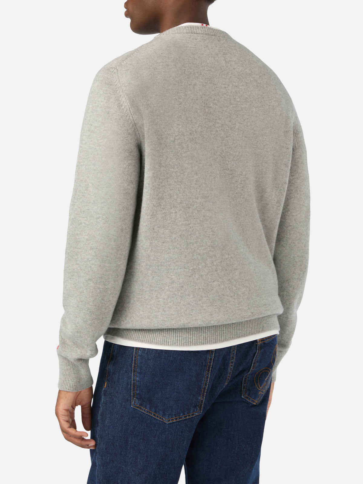 Pull col rond Grey Heron en maille avec intarsia Nord Sud Ovest Est | Special edition 