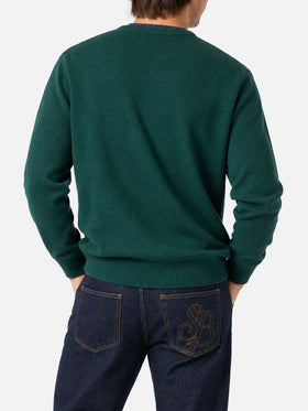 Rundhalspullover Heron mit New York Apple-Jacquard 