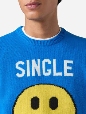 Grüner Rundhalsausschnitt von Heron mit Single-Jacquardmuster