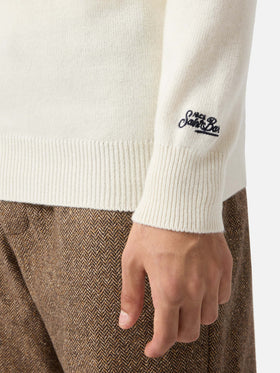 Maglione in misto cashmere Heron con ricamo Bollicine, please!