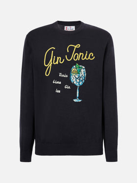 Maglione in misto cashmere Heron con ricamo Gn Tonic