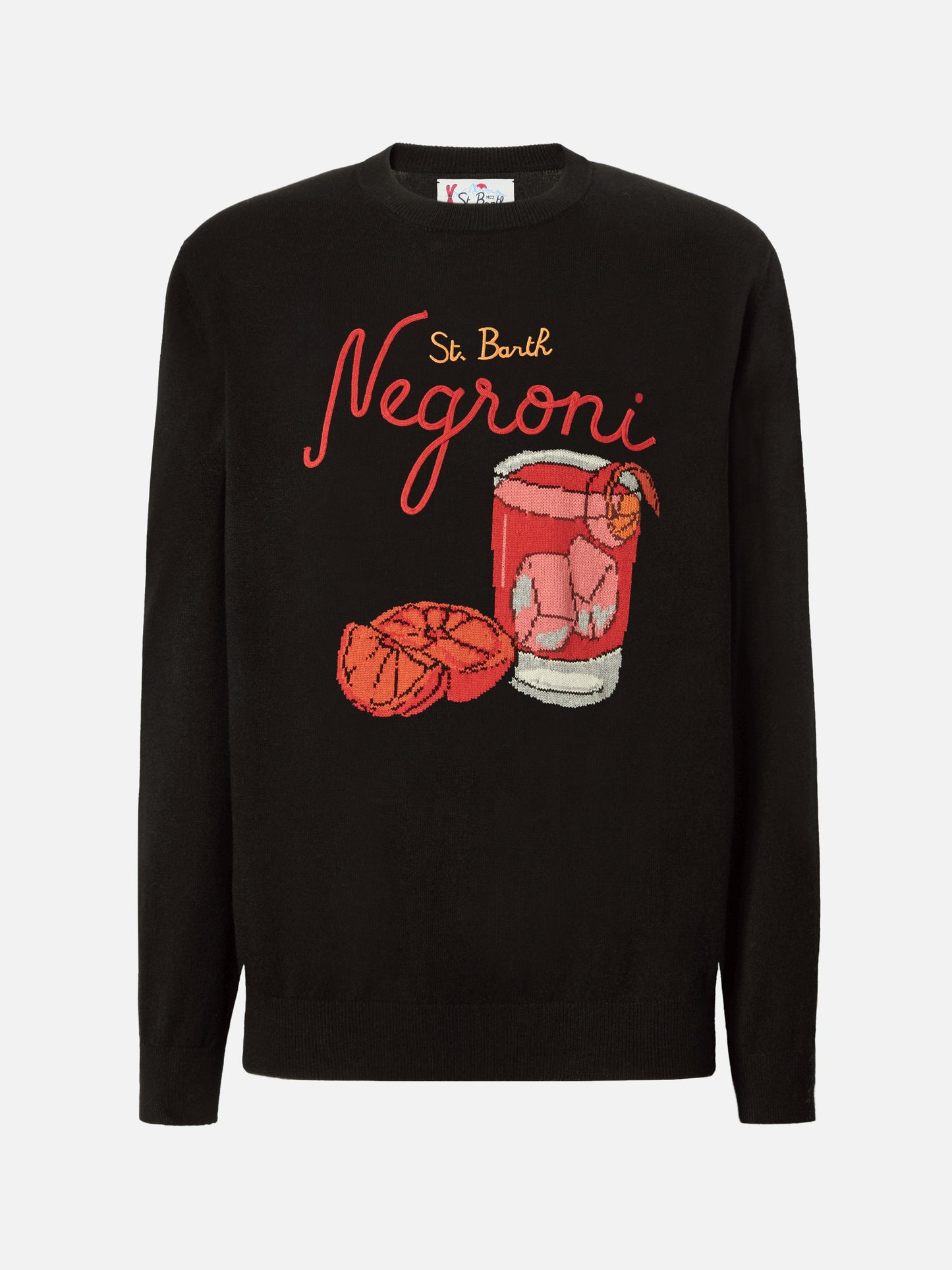 Maglione in misto cashmere Heron con ricamo St. Barth Negroni