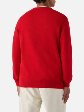 Maglione rosso Heron con jacquard Vacanze di Natale | VACANZE DI NATALE SPECIAL EDITION