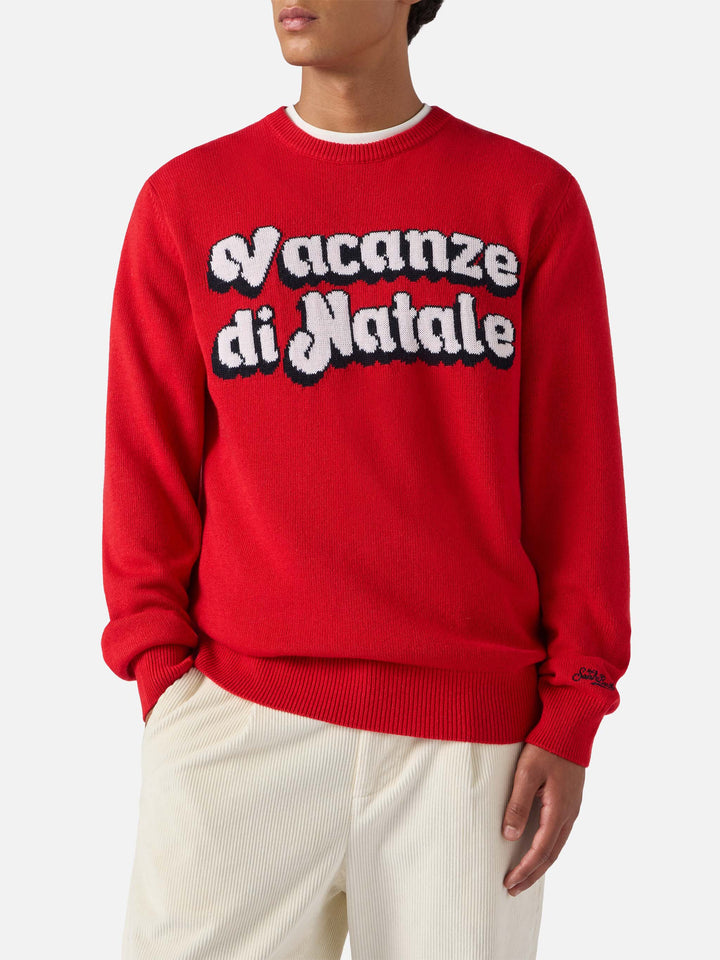 Maglione rosso Heron con jacquard Vacanze di Natale | VACANZE DI NATALE SPECIAL EDITION