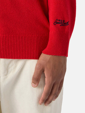 Maglione rosso Heron con jacquard Vacanze di Natale | VACANZE DI NATALE SPECIAL EDITION