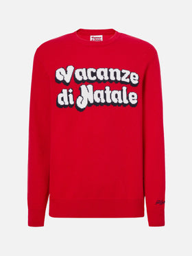 Maglione rosso Heron con jacquard Vacanze di Natale | VACANZE DI NATALE SPECIAL EDITION