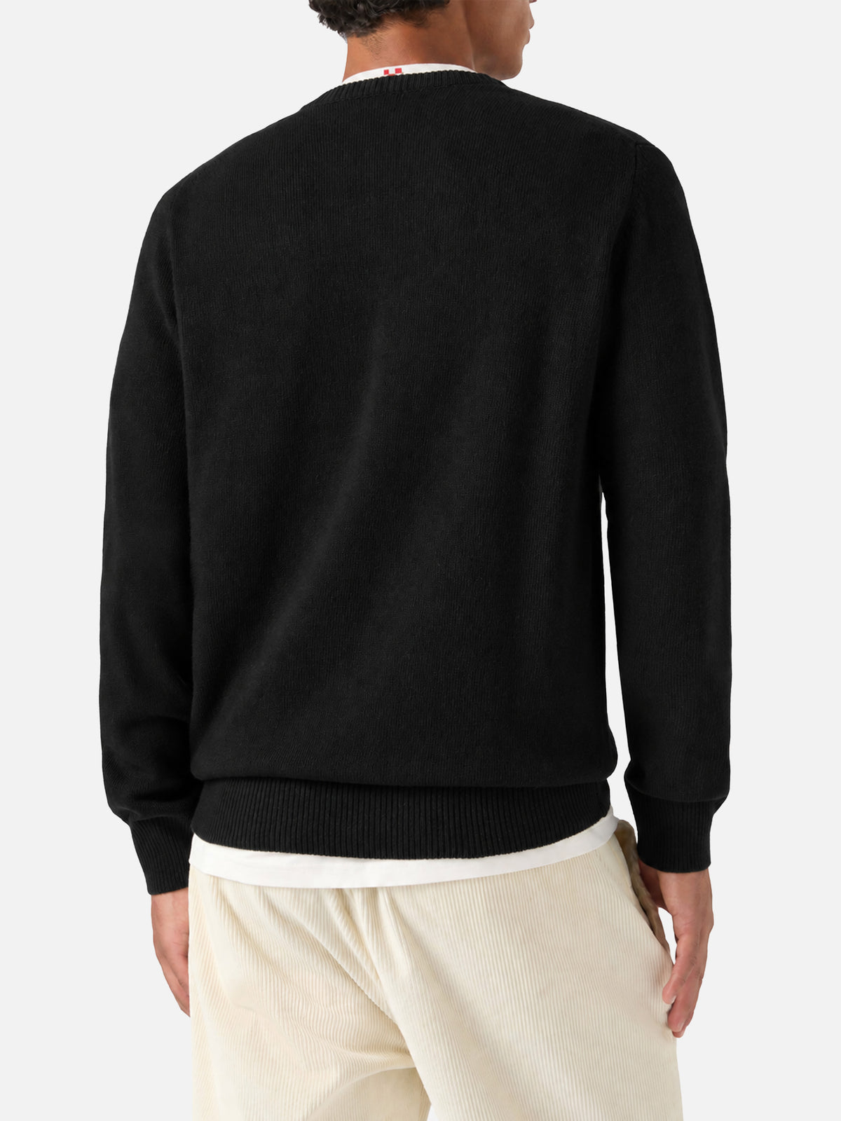Black Heron crewneck sweater with Super G embroidery