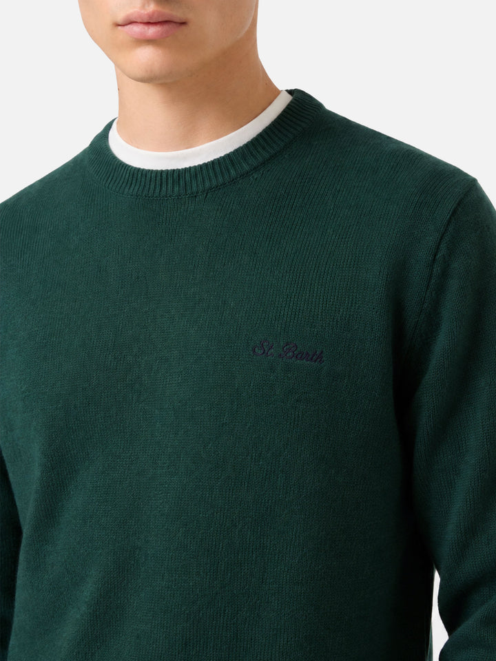 Grüner Pullover Regent aus Lambswool 
