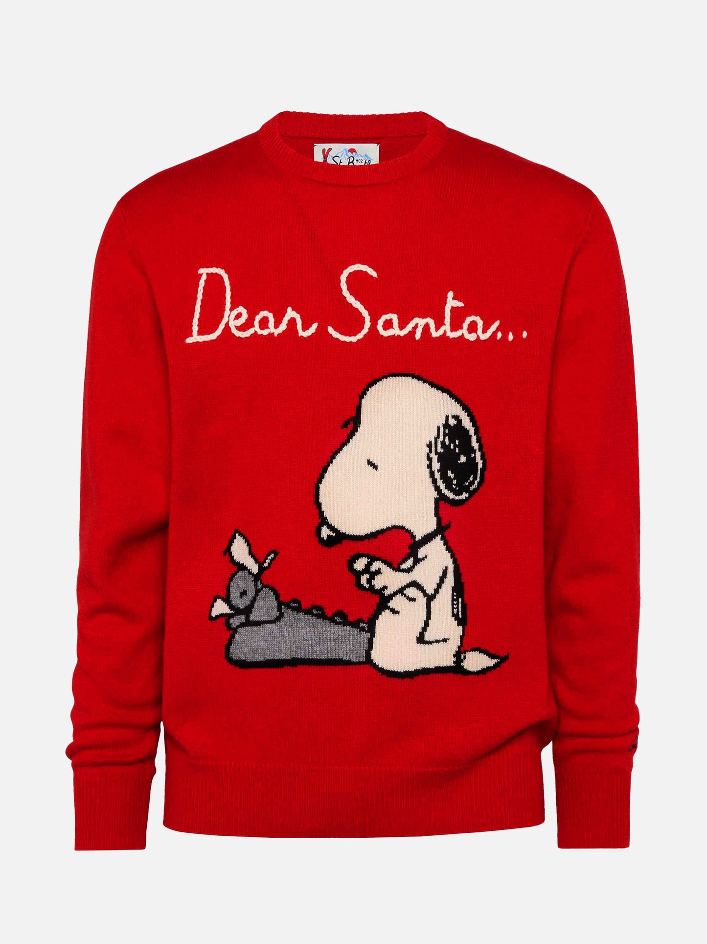 Maglione rosso Heron con jacquard e ricamo Snoopy | SNOOPY PEANUTS® SPECIAL EDITION