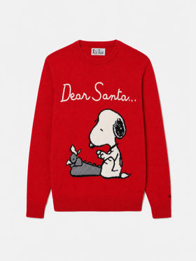 Roter Pullover Heron mit Snoopy-Jacquard und Stickerei | SNOOPY PEANUTS® SPECIAL EDITION 
