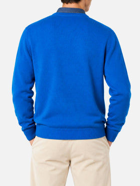 Maglia Heron blu con jacquard Crypto Ducky | Special Edition