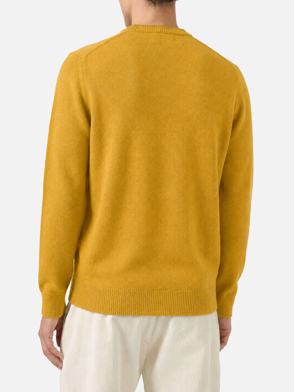 Maglione Regent in lambswool giallo ocra