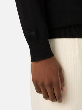 Pull ras-du-cou Black Heron Light avec intarsia et broderie Scrooge McDuck | Special edition 
