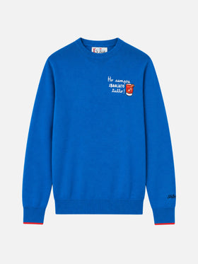 Crewneck-Pullover Heron mit „Ho sempre sbagliato tutto“-Stickerei 