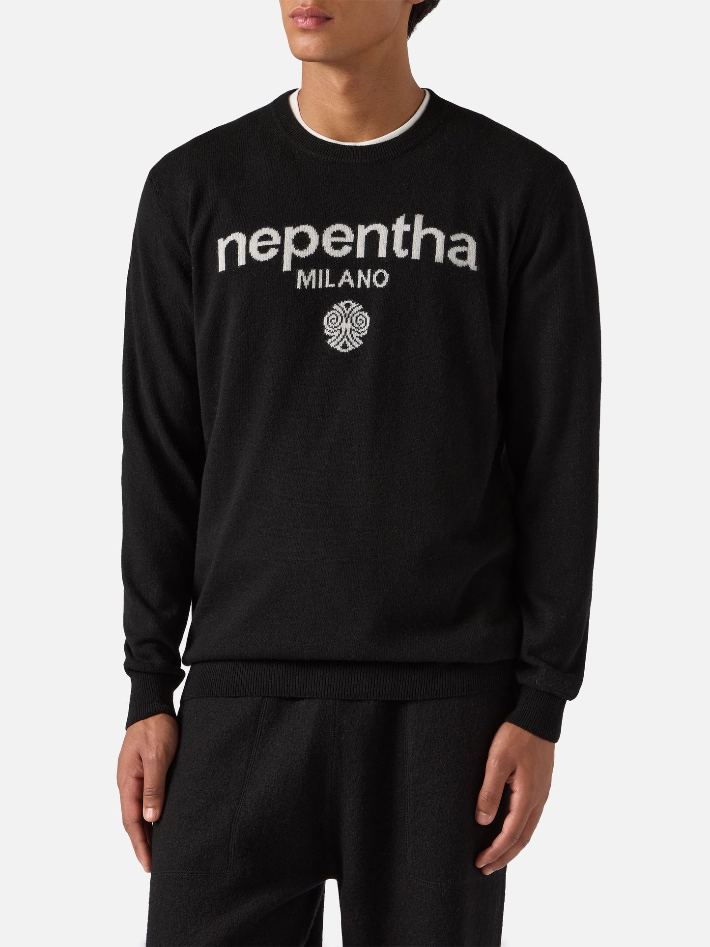 Heron Light crewneck with Nepentha jacquard | NEPENTHA SPECIAL EDITION